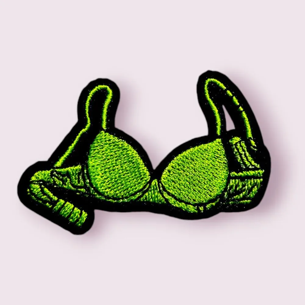 Iron On Patch-Crafts Material DIY Accessory-green bra lingerie